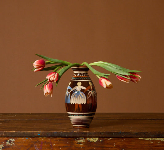 1940S EUROPEAN FOLK ART VASE