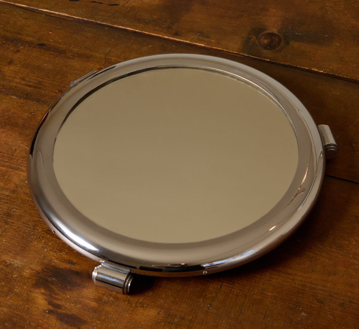 1930S FRENCH CHROME MIRRORED SERVING TRAY
