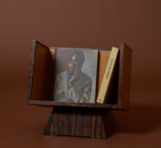 1930S DUTCH MODERNIST OAK & EBONY BOOKSTAND