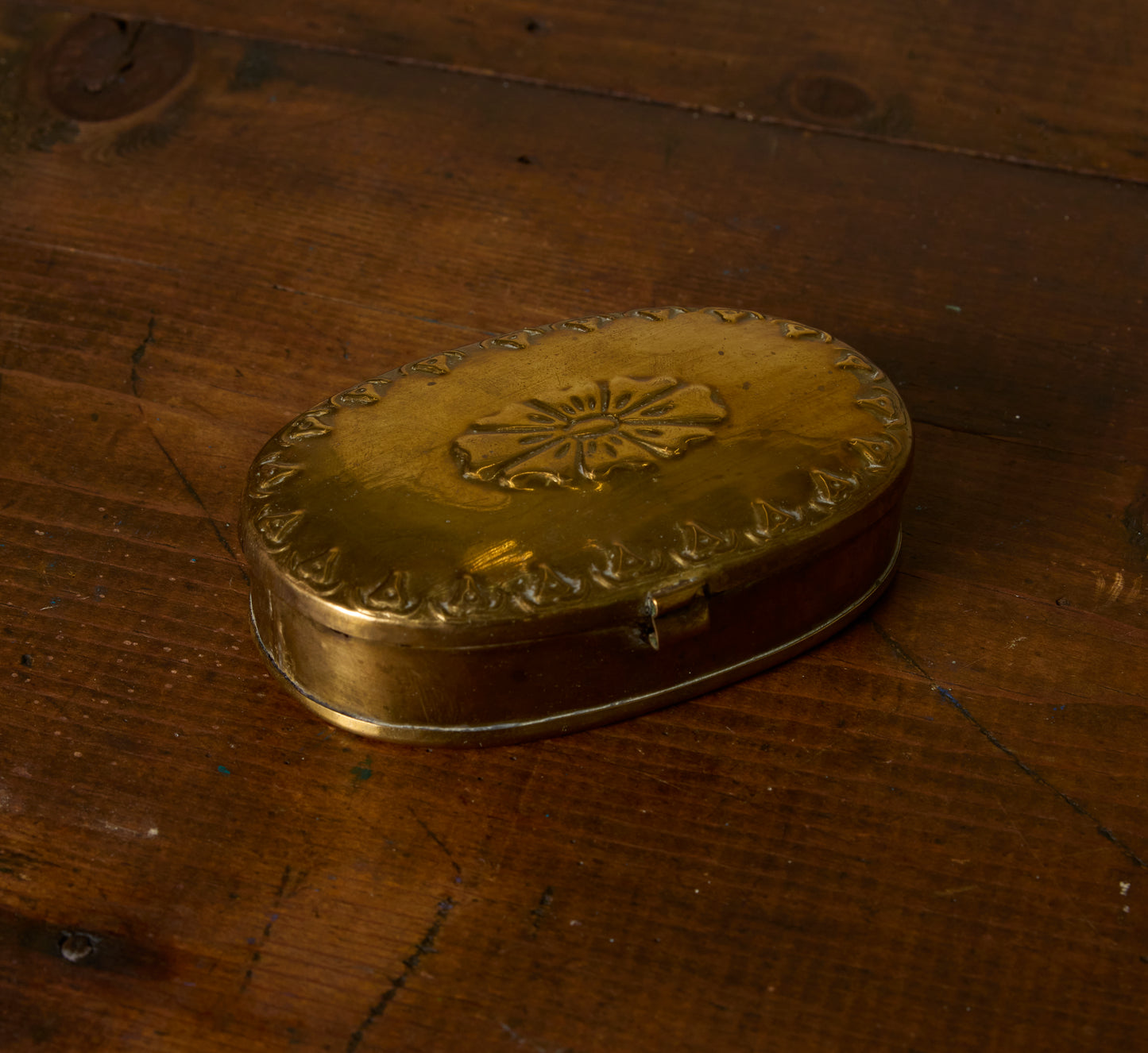 ANTIQUE BRASS BOX III