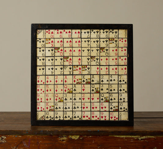 20TH FOLK ART PLAYING CARD GAME BOARD