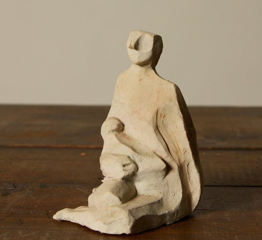 VINTAGE FOLK ART MATERNAL FIGURINE