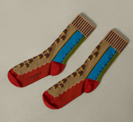 EXQUISITE J SOCKS IN MUSHROOM