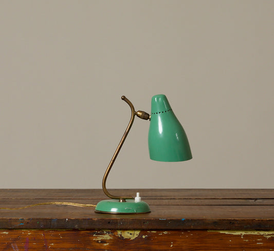 ITALIAN MID CENTURY MINT GREEN TABLE LAMP