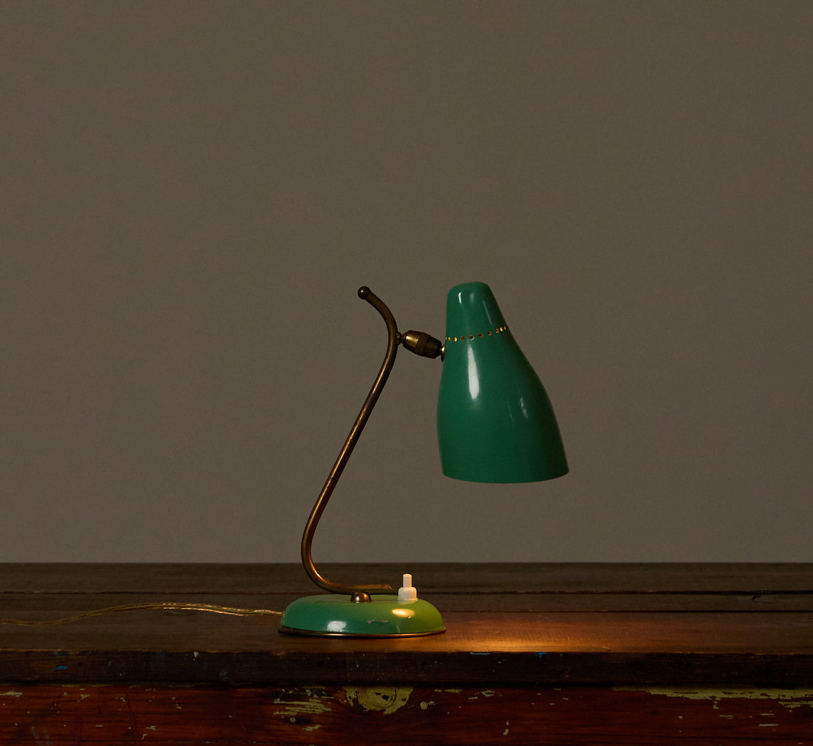 ITALIAN MID CENTURY MINT GREEN TABLE LAMP