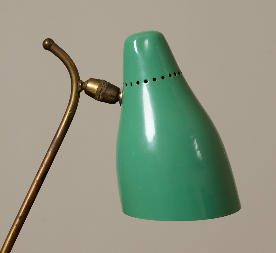 ITALIAN MID CENTURY MINT GREEN TABLE LAMP