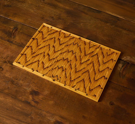VINTAGE TRAMP ART MATCHSTICK TRAY