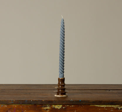 CERAMIC BROWN CANDLESTICK HOLDER