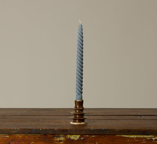 CERAMIC BROWN CANDLESTICK HOLDER