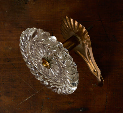 SET OF 3 1940S ITALIAN ART DECO GLASS COAT HOOKS