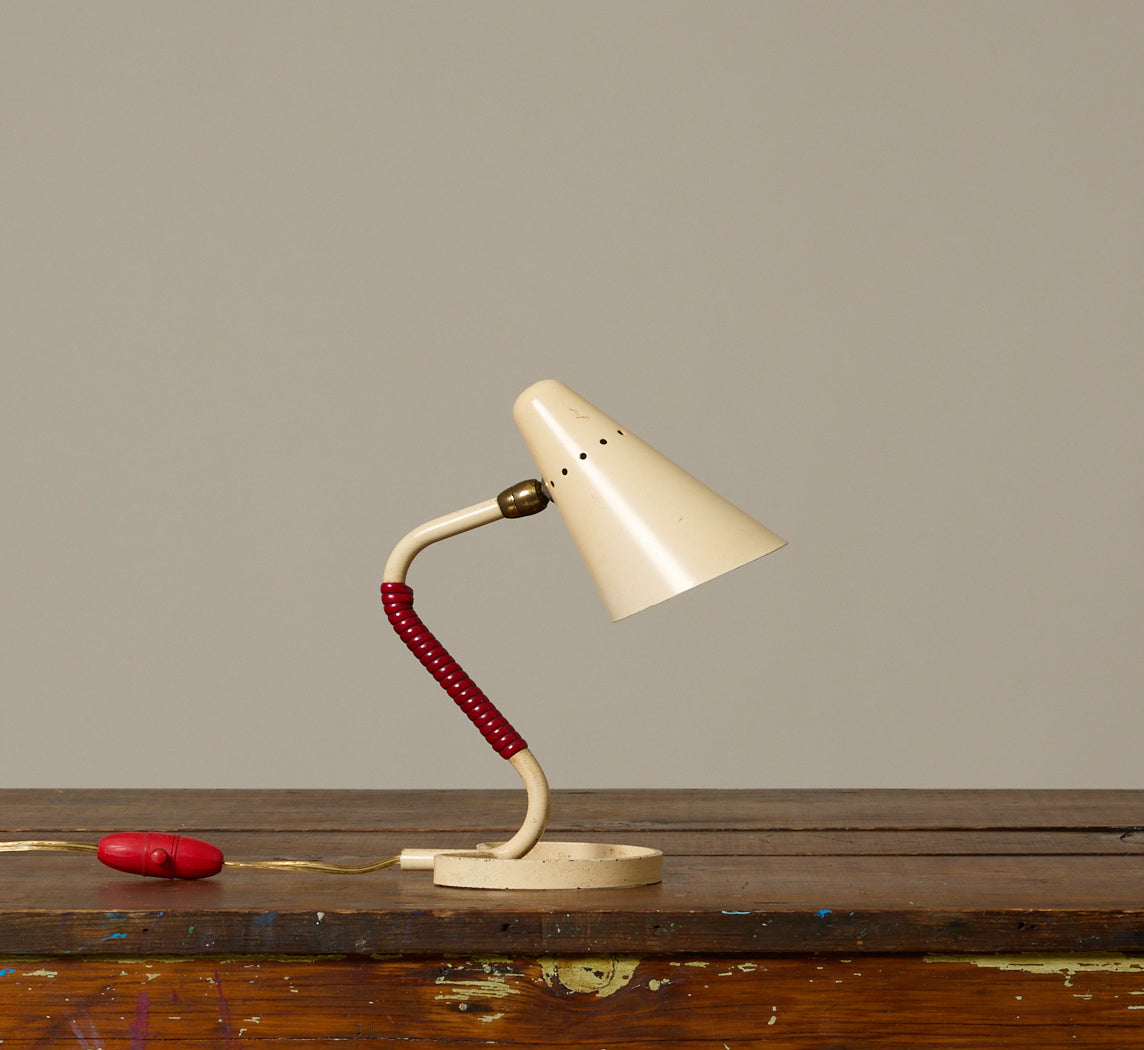 1950S ITALIAN COCOTTE METAL TABLE LAMP