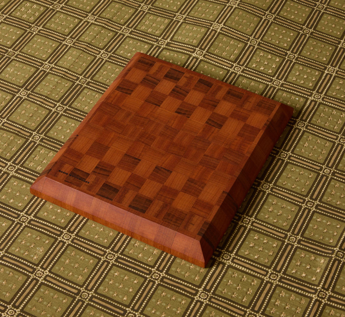 TIGERWOOD END GRAIN CUTTING BOARD SMALL