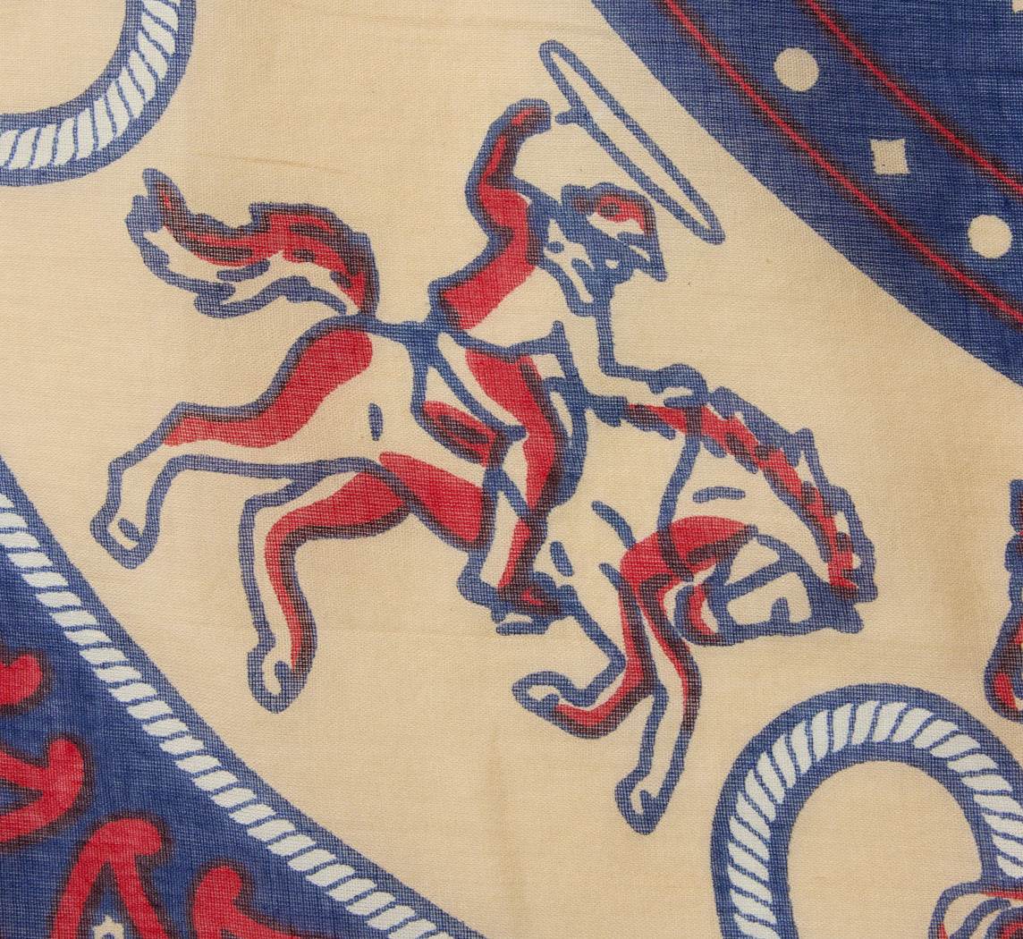 MAISON LECOMPTE LAMENT COTTON RODEO SCARF IN NAVY