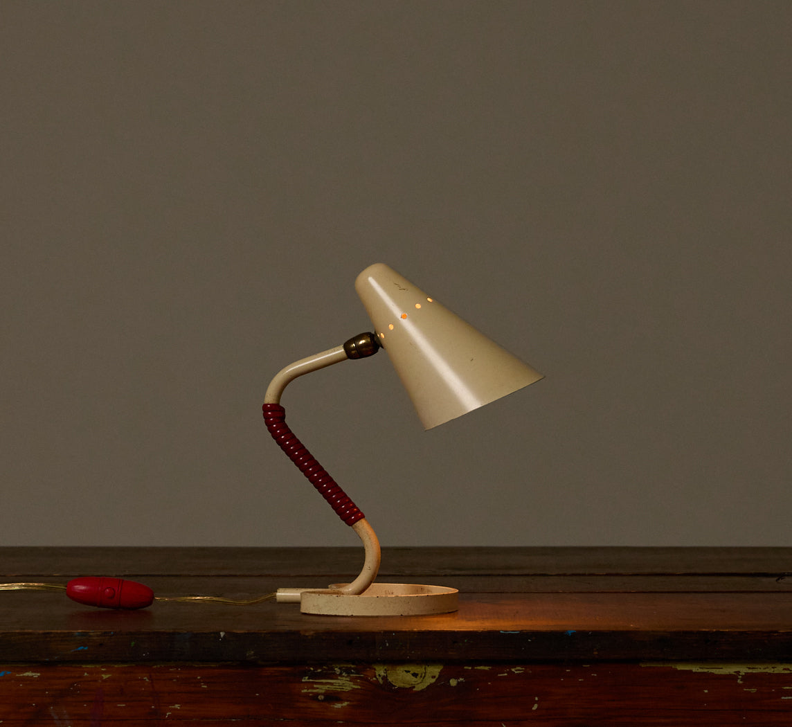 1950S ITALIAN COCOTTE METAL TABLE LAMP