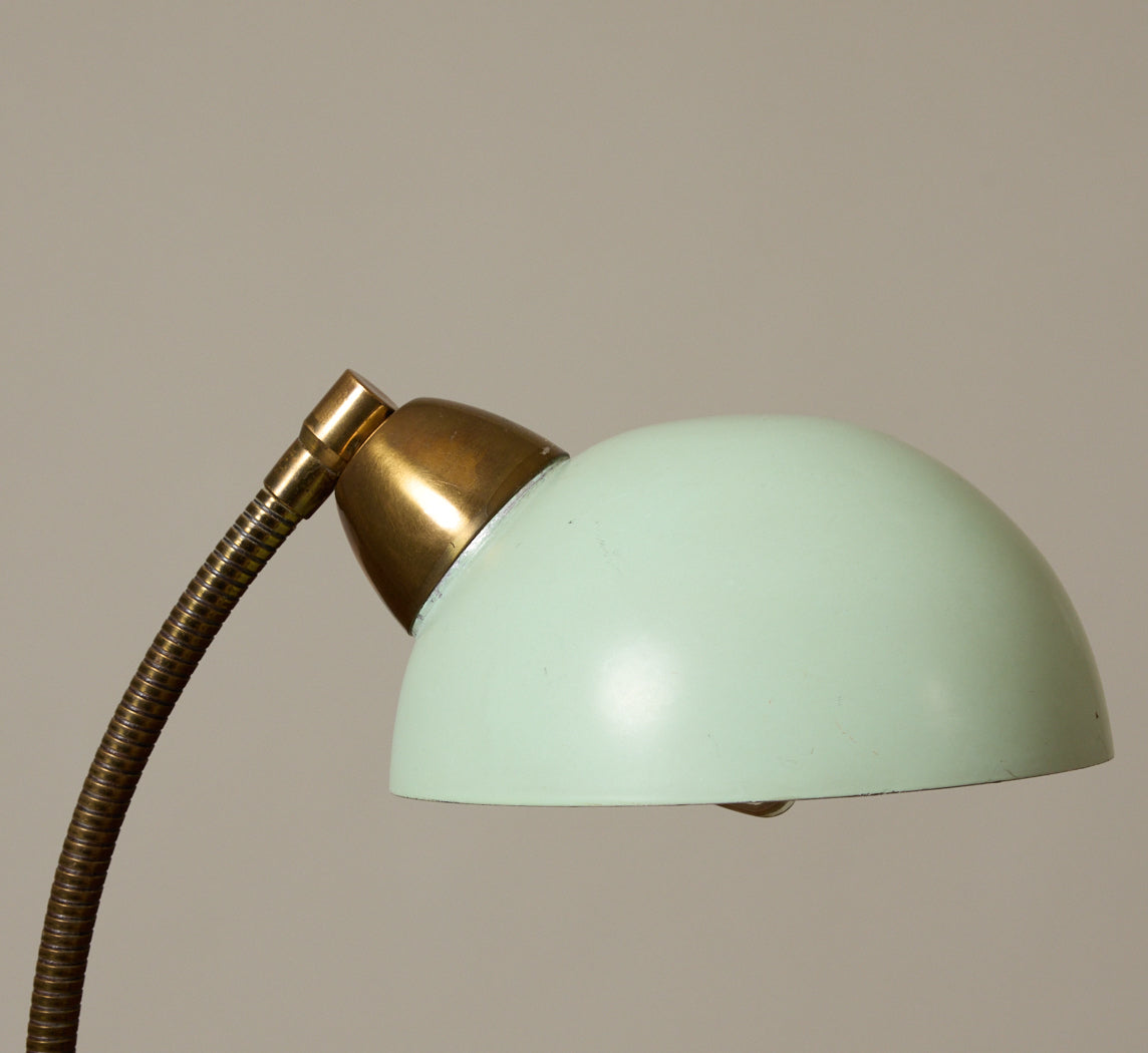 1950S ITALIAN MINT AND BRASS TABLE LAMP