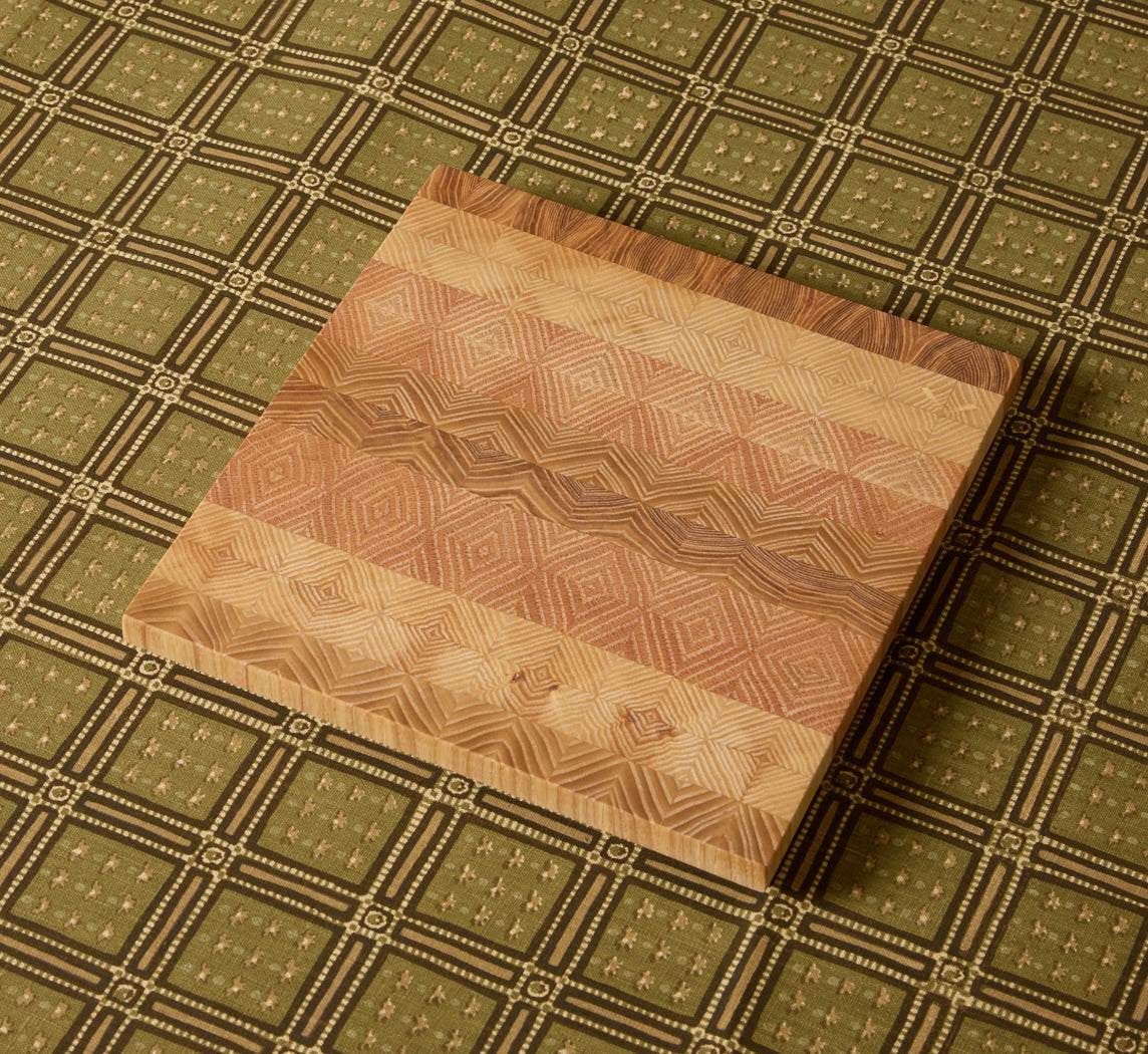 ASH & RED OAK END GRAIN CUTTING BOARD