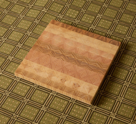 ASH & RED OAK END GRAIN CUTTING BOARD