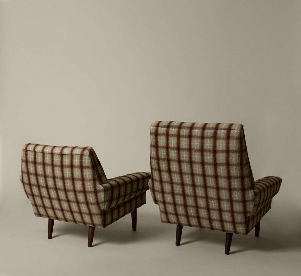 PAIR OF MID-CENTURY DANISH HIS & HERS ARMCHAIRS
