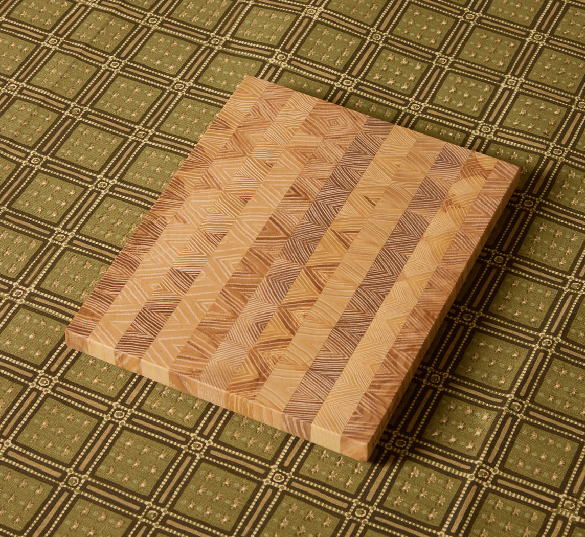 ASH & RED OAK END GRAIN CUTTING BOARD