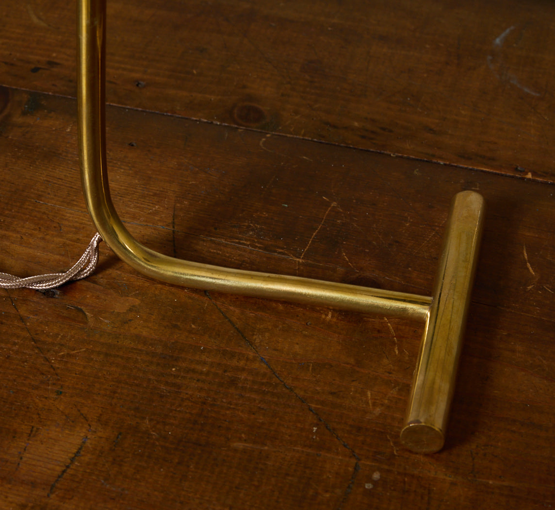 1950S ITALIAN BLUE AND BRASS TABLE LAMP