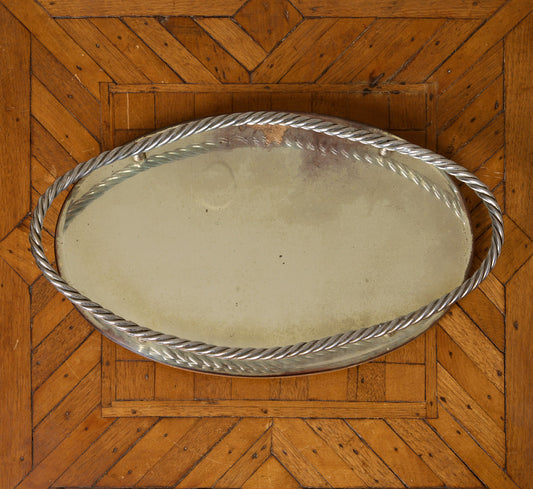 VINTAGE ITALIAN SILVER-PLATED GALLERY TRAY