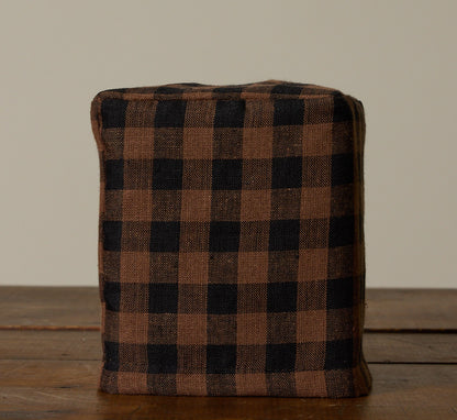 PIERCE & WARD TOFFEE PLAID TISSUE BOX COVER