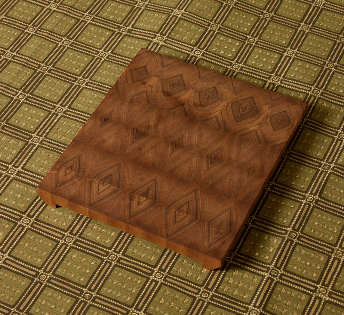 ZEBRAWOOD END GRAIN CUTTING BOARD SMALL