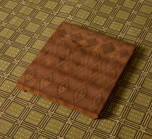 ZEBRAWOOD END GRAIN CUTTING BOARD SMALL