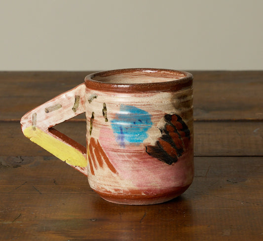 POSTMODERN STUDIO POTTERY ABSTRACT MUG