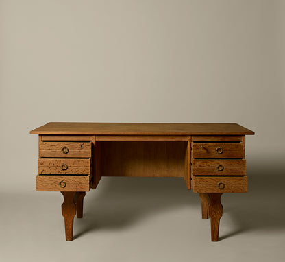 HENNING KJAERNULF DANISH OAK EXECUTIVE DESK