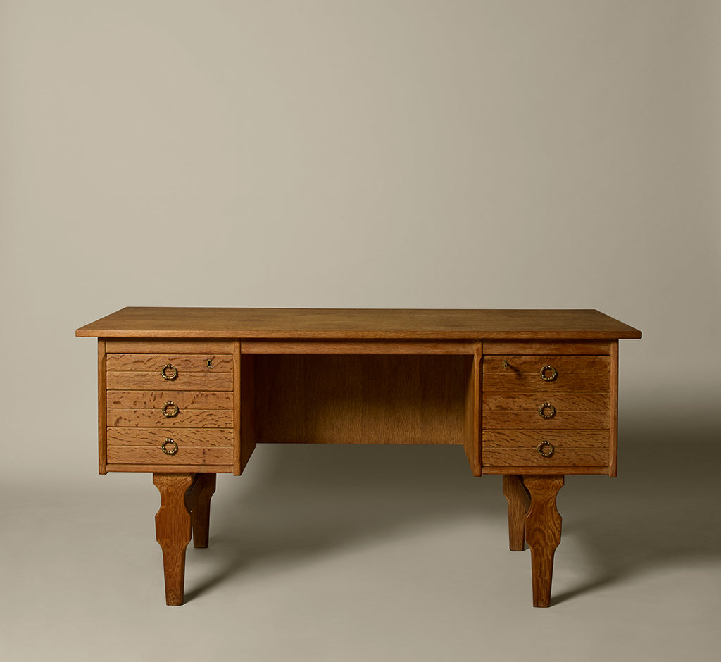 HENNING KJAERNULF DANISH OAK EXECUTIVE DESK