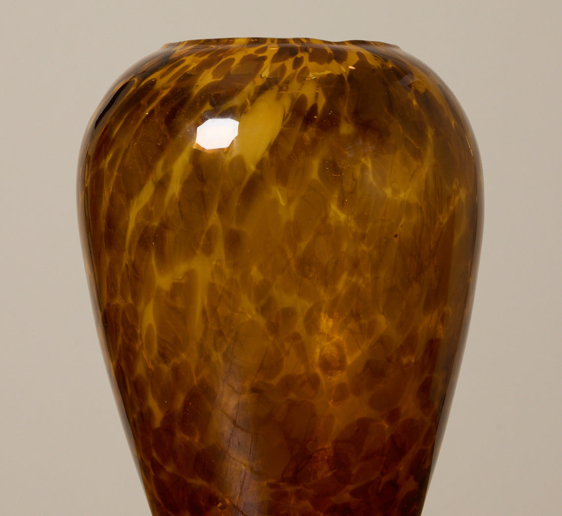 VINTAGE ITALIAN GLASS TORTOISE SHELL VASE