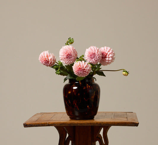 1970S ITALIAN HAND BLOWN TORTOISE SHELL VASE