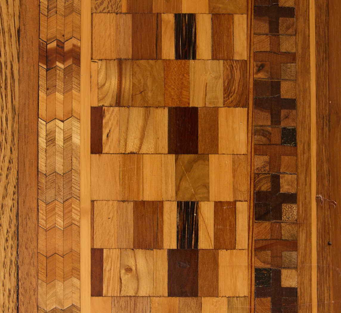 LATE 19TH CENTURY FRENCH STRAW MARQUETRY DEUX-CORPS DISPLAY CABINET