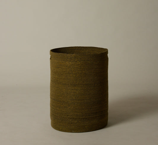OLIVE WOVEN HAMPER BASKET