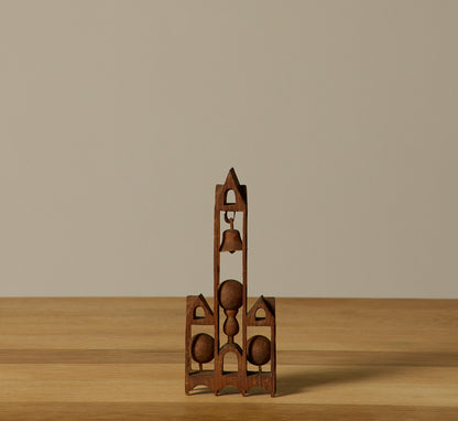 19TH C. FOLK ART CARVED WOOD BELL TOWER