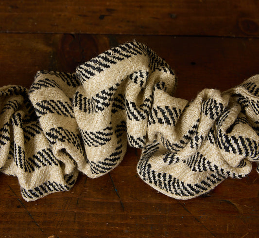 PIERCE & WARD TUXEDO STRIPE CORD COVER IN RAW SILK