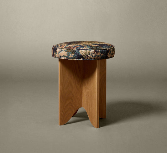 PIERCE & WARD LLOYD SIDE STOOL IN OAK AND WHIDBEY