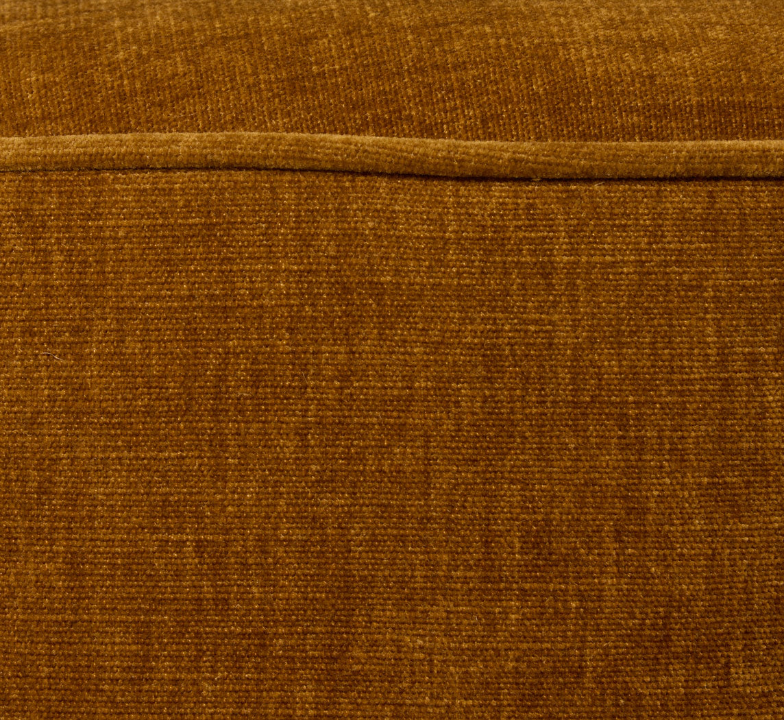 PIERCE & WARD CIRCLE OTTOMAN IN HONEY CHENILLE