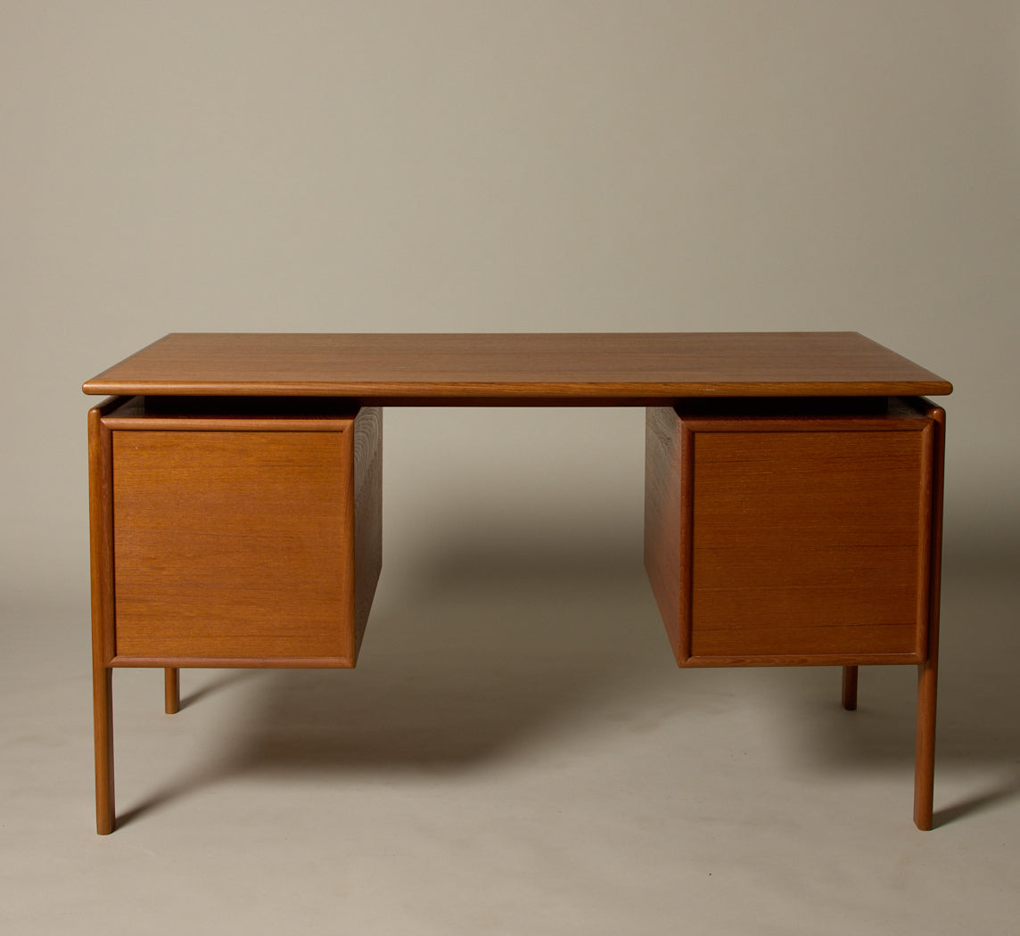 DANISH TEAK DESK ATTR. TO VODDER FOR G.V. MOBLER