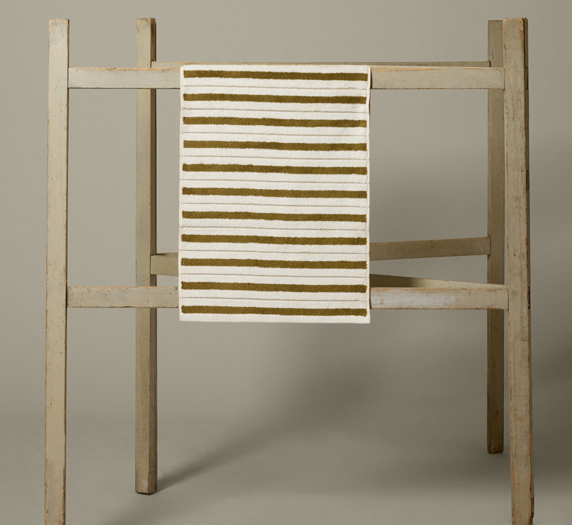 BAINA SAN LUIS HAND TOWEL IN CAPER & CHALK