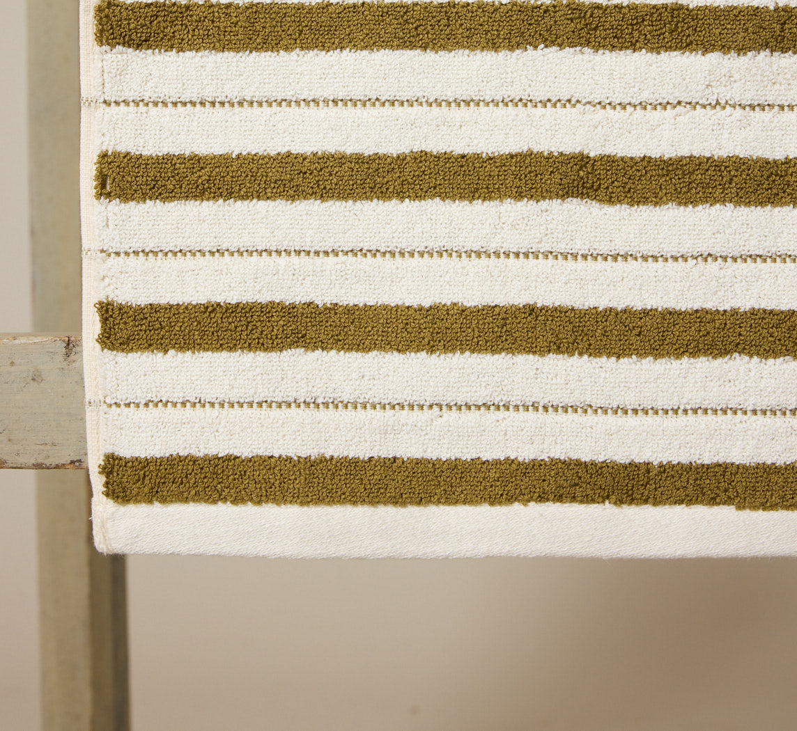 BAINA SAN LUIS HAND TOWEL IN CAPER & CHALK