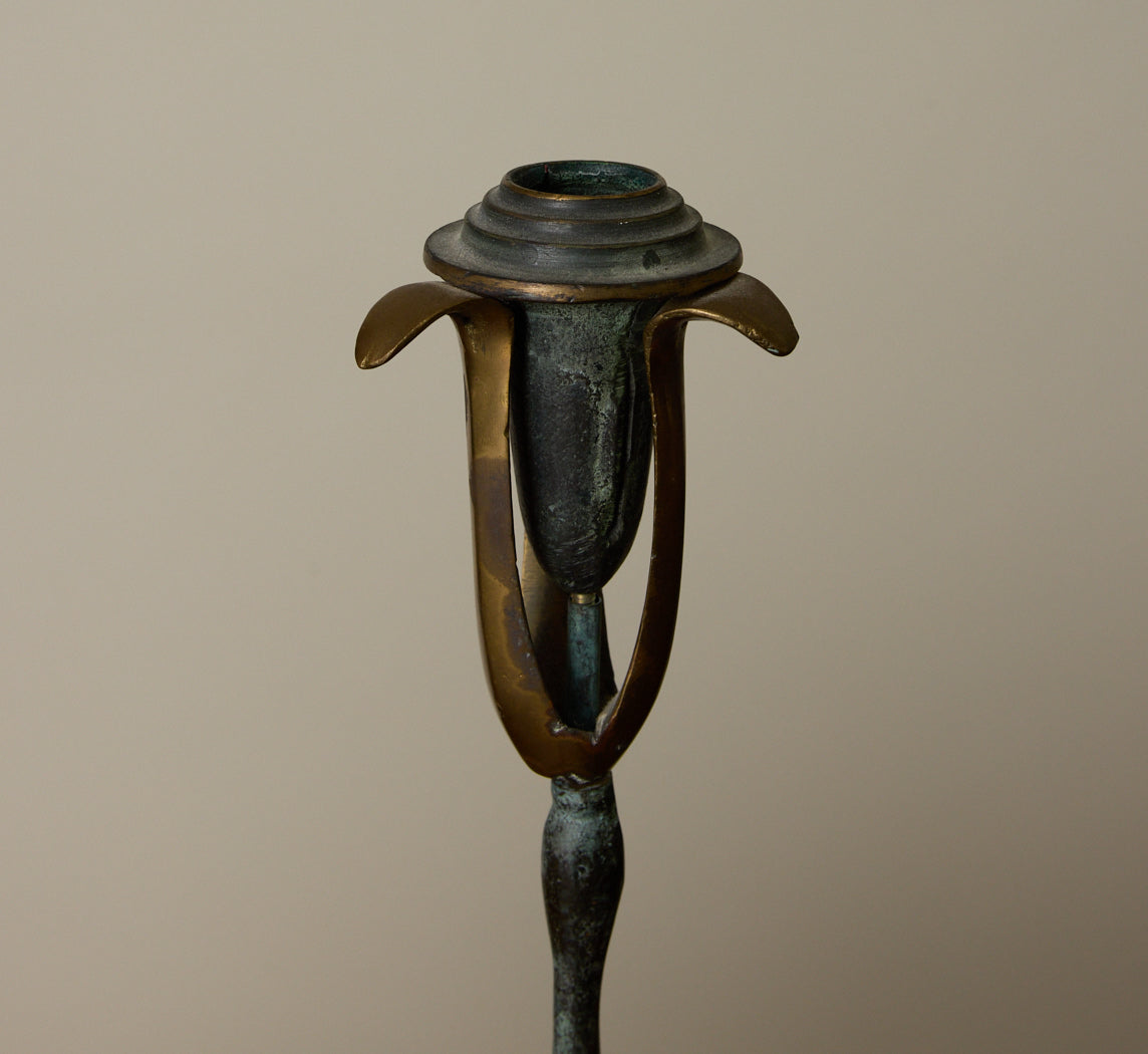 ART NOUVEAU TAPER CANDLE HOLDERS