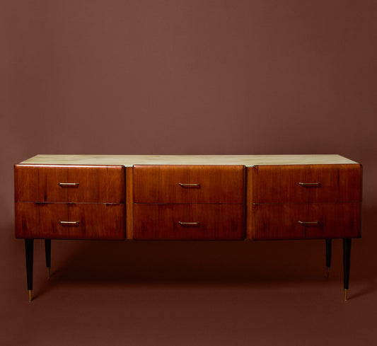 1960S ITALIAN MAHOGANY CREDENZA