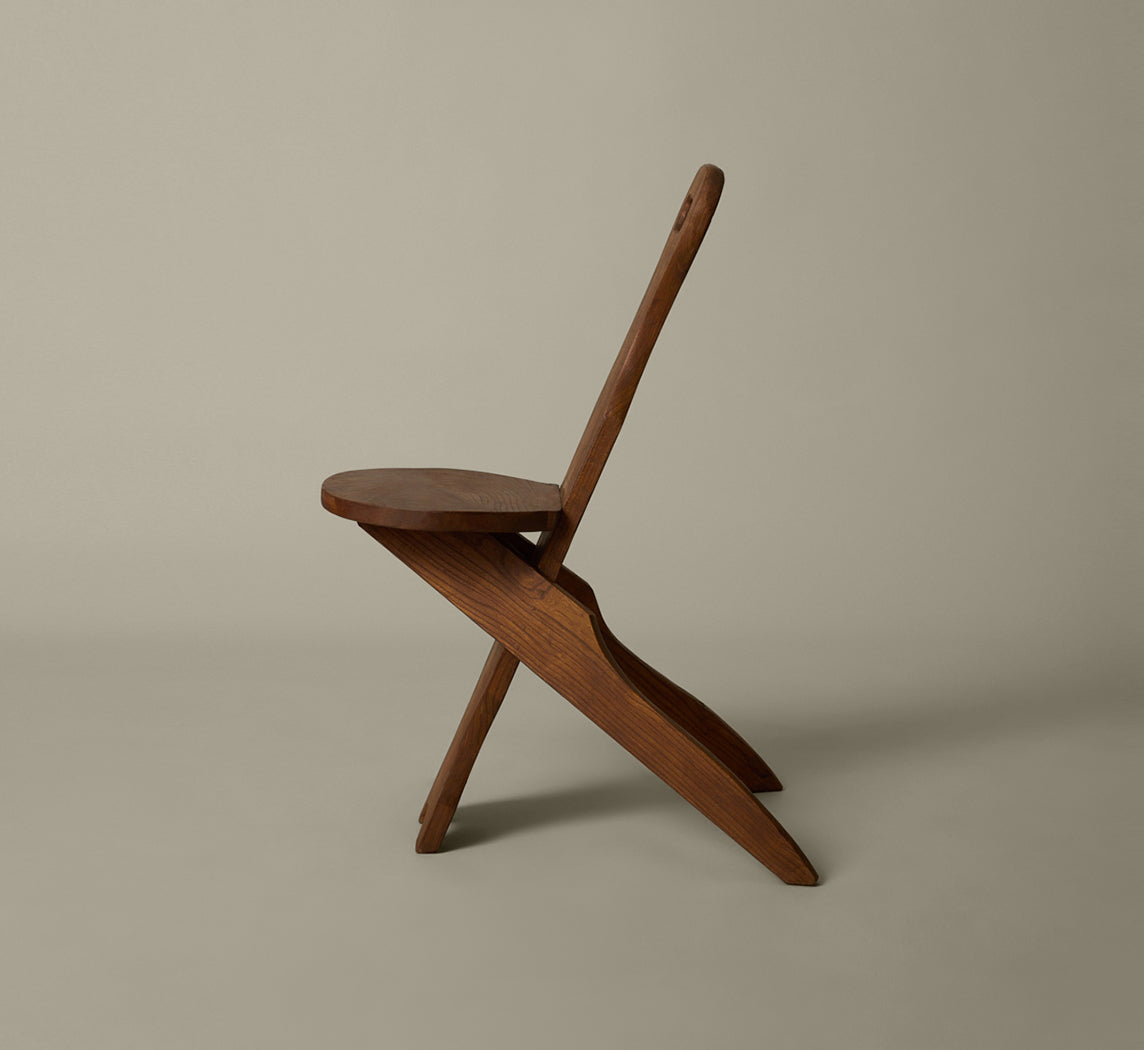 1960S OAK BRUTALIST CHAIR