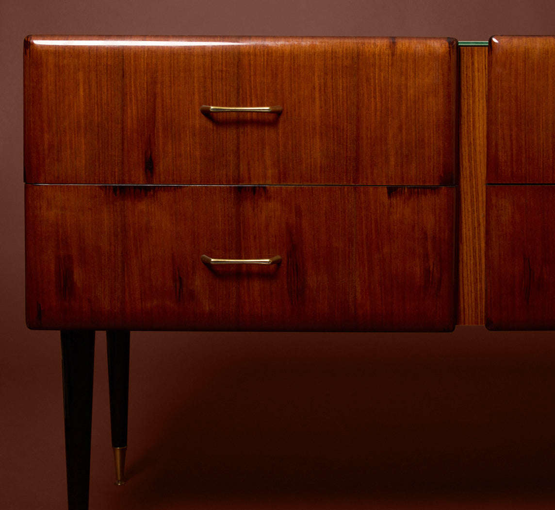 1960S ITALIAN MAHOGANY CREDENZA