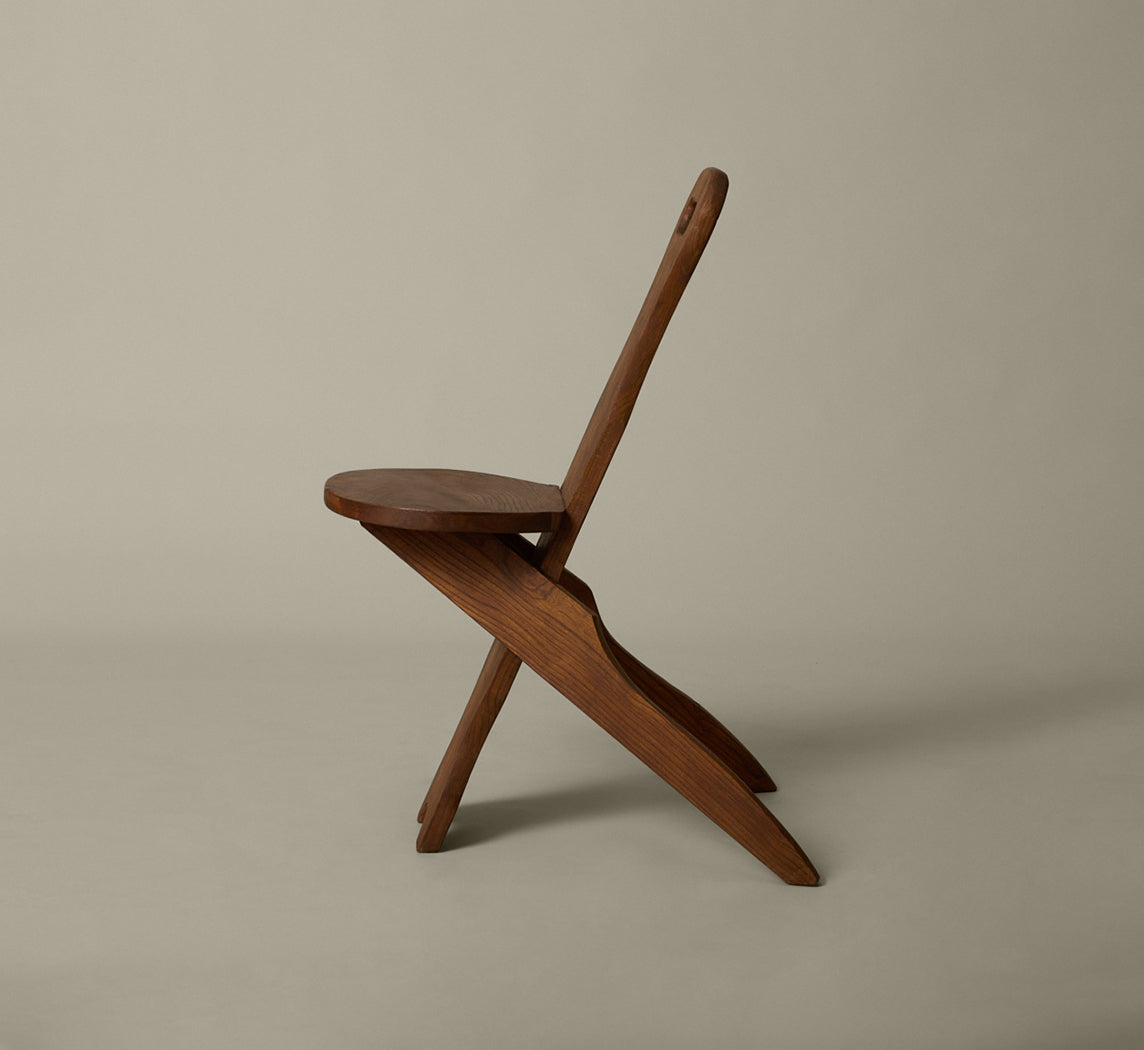 1960S OAK BRUTALIST CHAIR