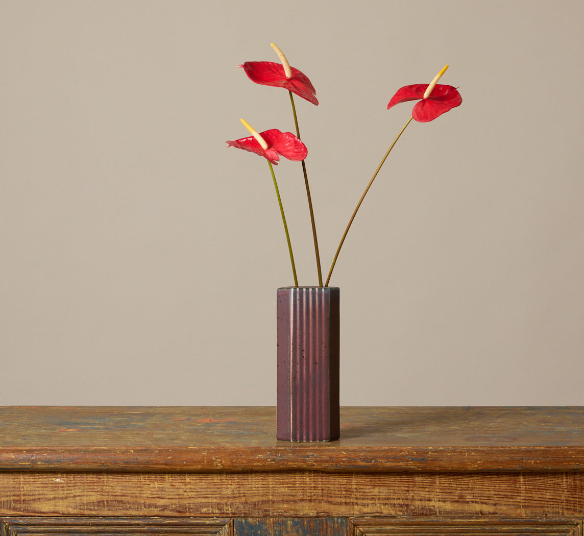 VINTAGE GEOMETRIC STONEWARE VASE BY KARL SCHEID II