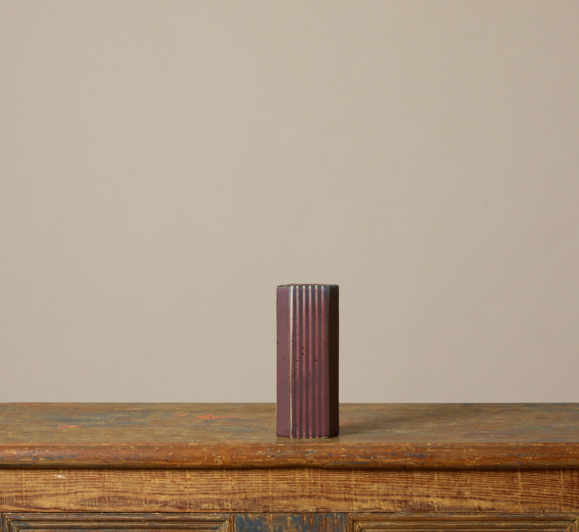 VINTAGE GEOMETRIC STONEWARE VASE BY KARL SCHEID II