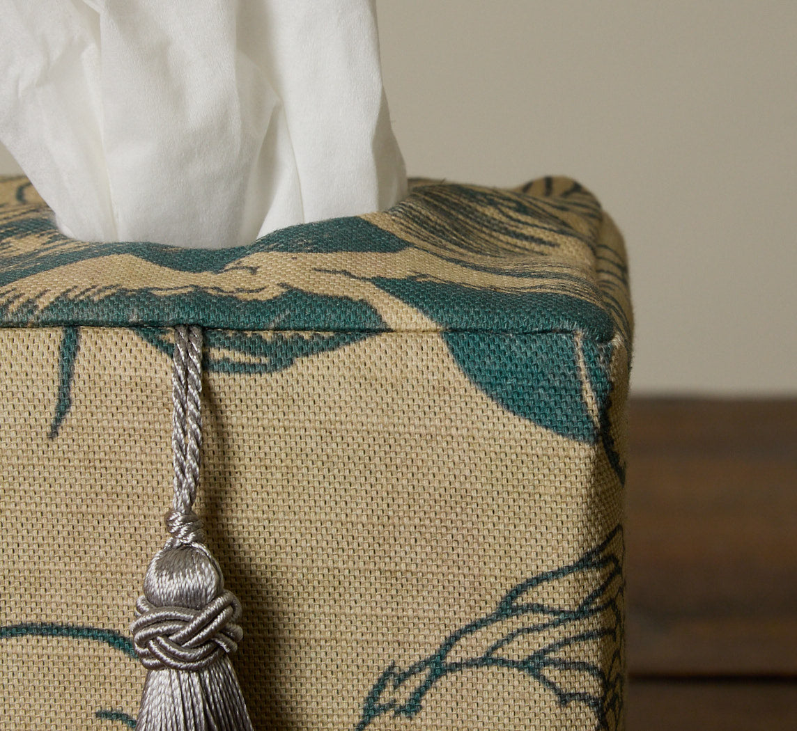 PIERCE & WARD PARASOL LINEN TISSUE BOX COVER